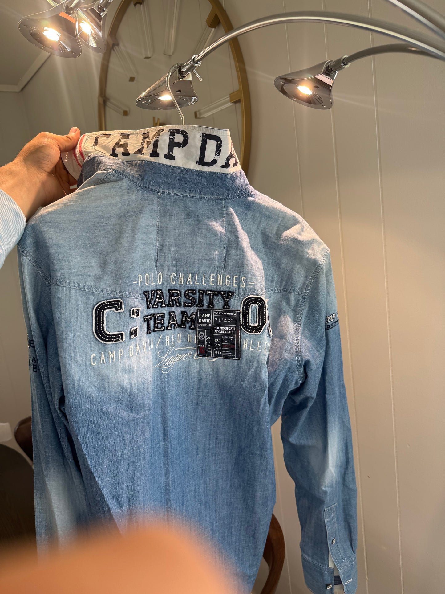 Camp david denim skjorte